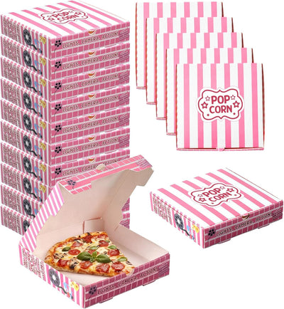 Suministros de fiesta nocturna con películas rosadas, mini cajas de palomitas y cajas cuadradas para niñas
