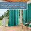 2 Cortinas con ojales para interior y exterior