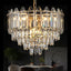 Candelabro cristal dorado 20 luces 9 moderno para comedor