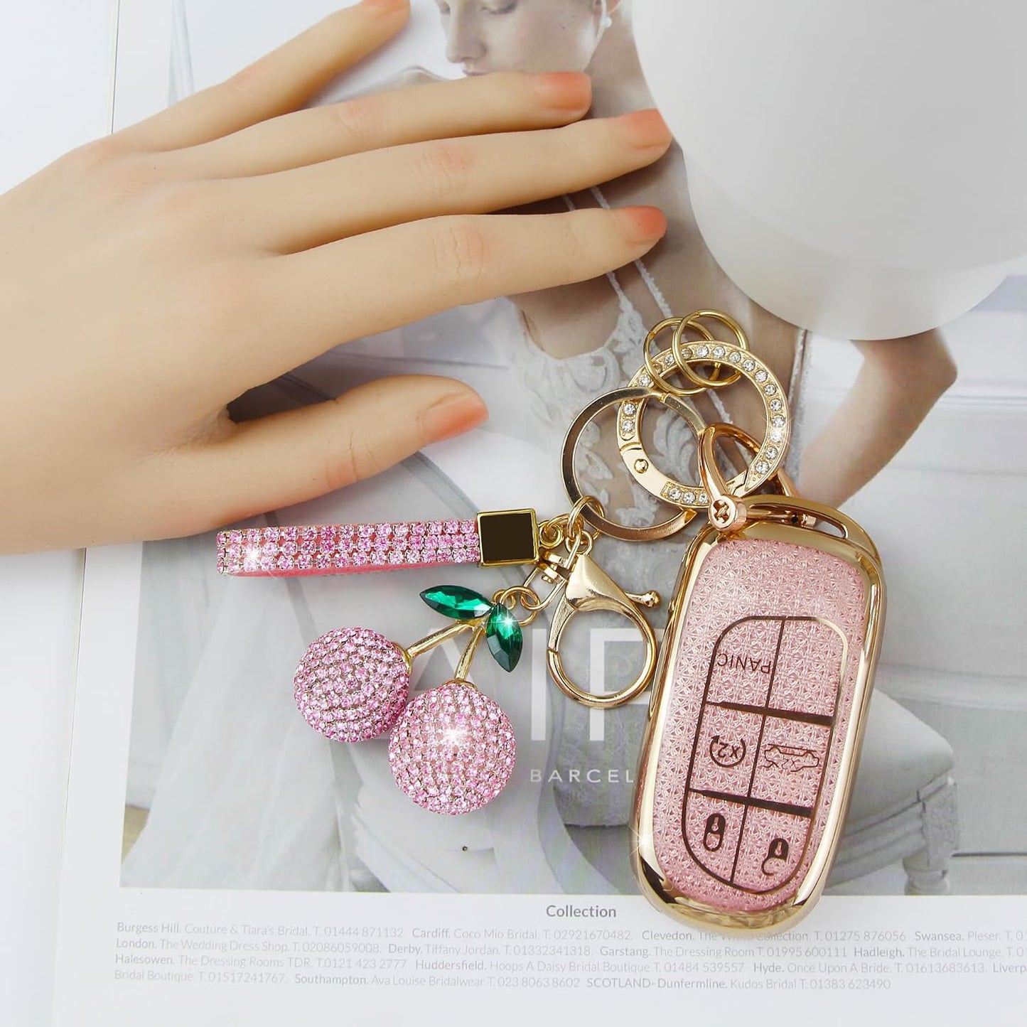 Funda llavero brillante TPU para mujer comp Dodge Jeep