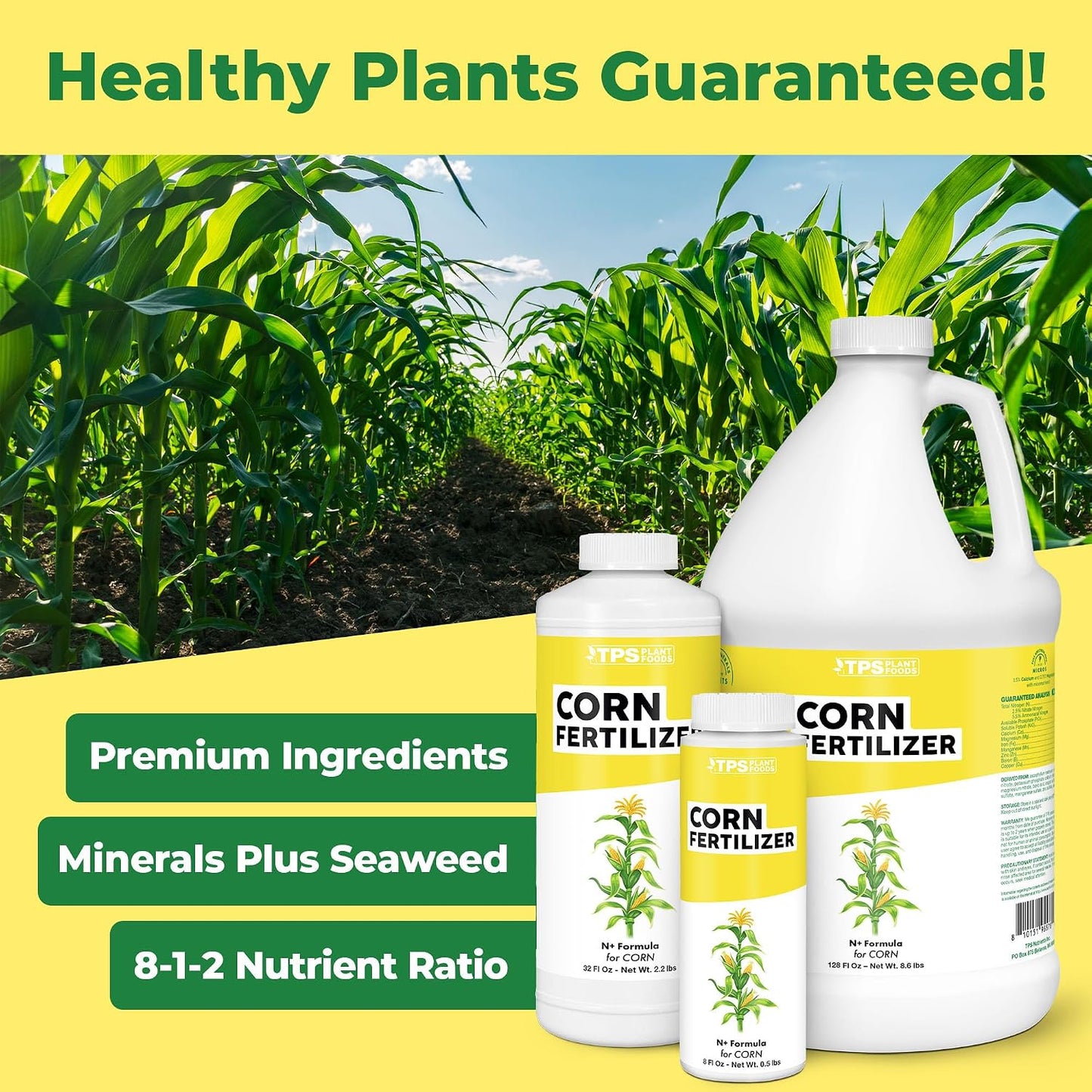Fertilizante líquido para maíz orejas grandes tallos fuertes 8oz
