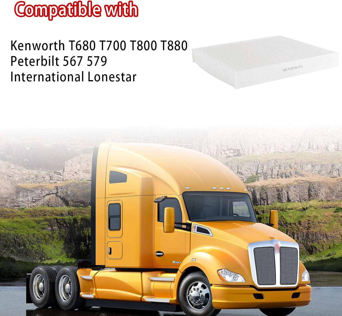 Filtro aire cabina Kenworth T-680 set 4