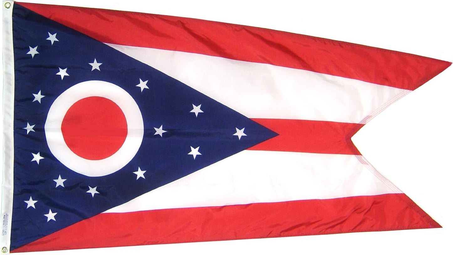Bandera Ohio 3x5ft fabricada EE.UU.
