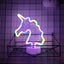Letrero neón unicornio soporte USB o 3 pilas LED