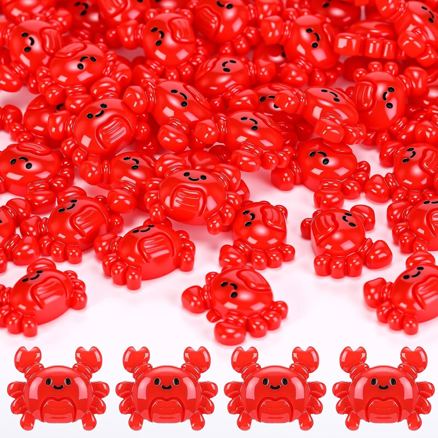 100 Pzas figuras cangrejo resina decoración jardín hadas