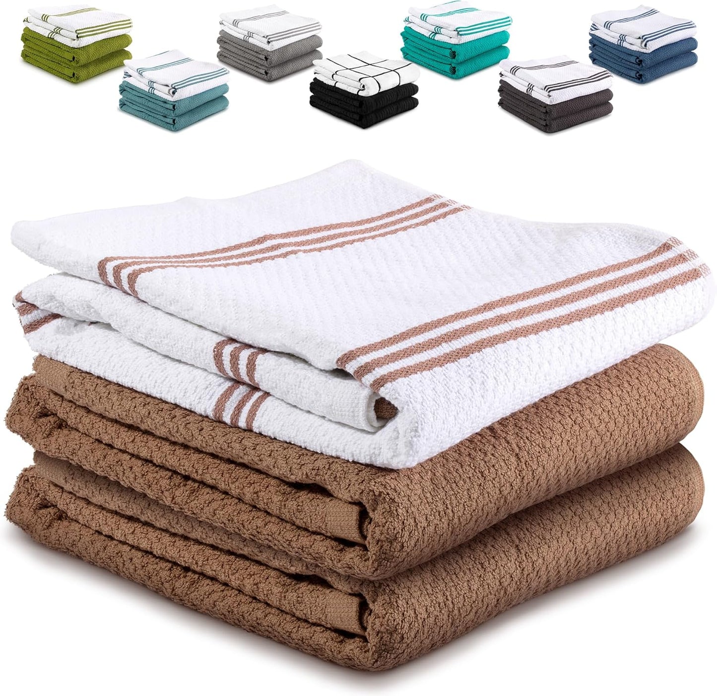 Toallas de cocina Zulay 100% algodón 15 x 25 pulgadas paquete de 3