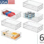 Contenedor apilable transparente set 6 cocina