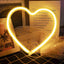 Letrero neón corazón lámpara led 3 pilas aa usb decoración fiesta