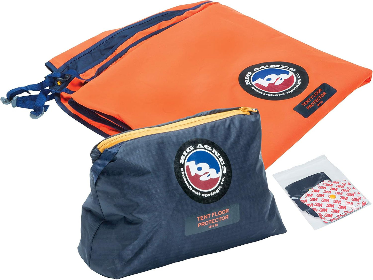 Protector piso tienda 58x90 naranja/azul marino