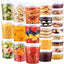 Set 60 Recipientes Alimentos Plástico Sin BPA 32/16/8oz