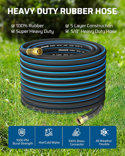 Manguera jardín 5/8pulg x75ft 300psi accesorios GHT latón 3/4pulg