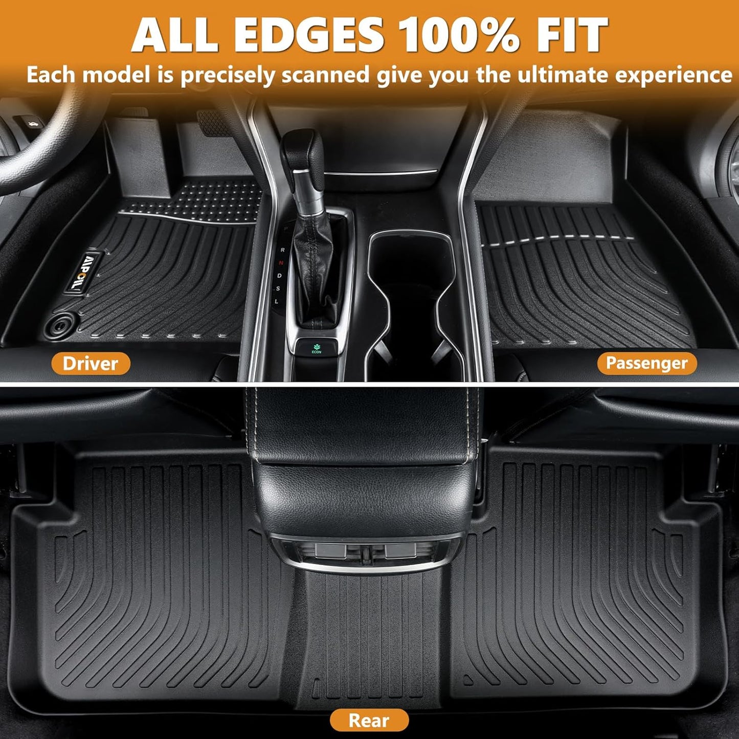 Set tapetes maletero Toyota Corolla 20-25 y Hybrid TPE negro