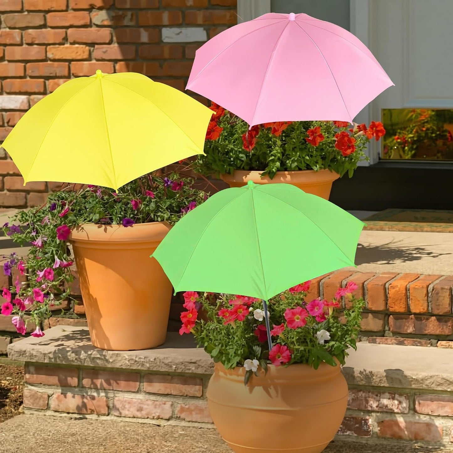 3 Pzas Sombrilla Jardín Pantalla Ajustable 35x23pulg