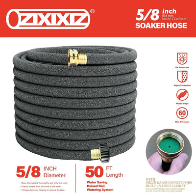 Manguera riego 50ft 5/8pulg conector latón resistente fugas