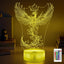Lámpara Nocturna 3D Phoenix con Control Remoto 16 Colores