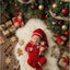 Traje bebé Navidad mono rojo con sombrero