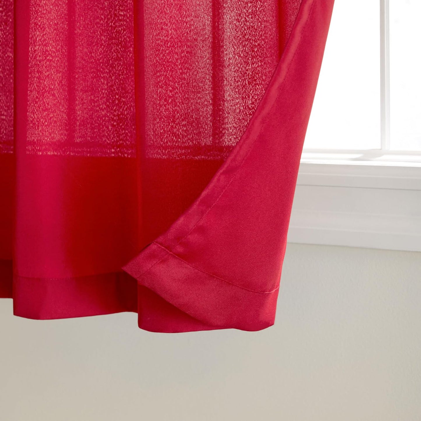 Cortinas cabaña tela sólida opaca 54x84 set 2