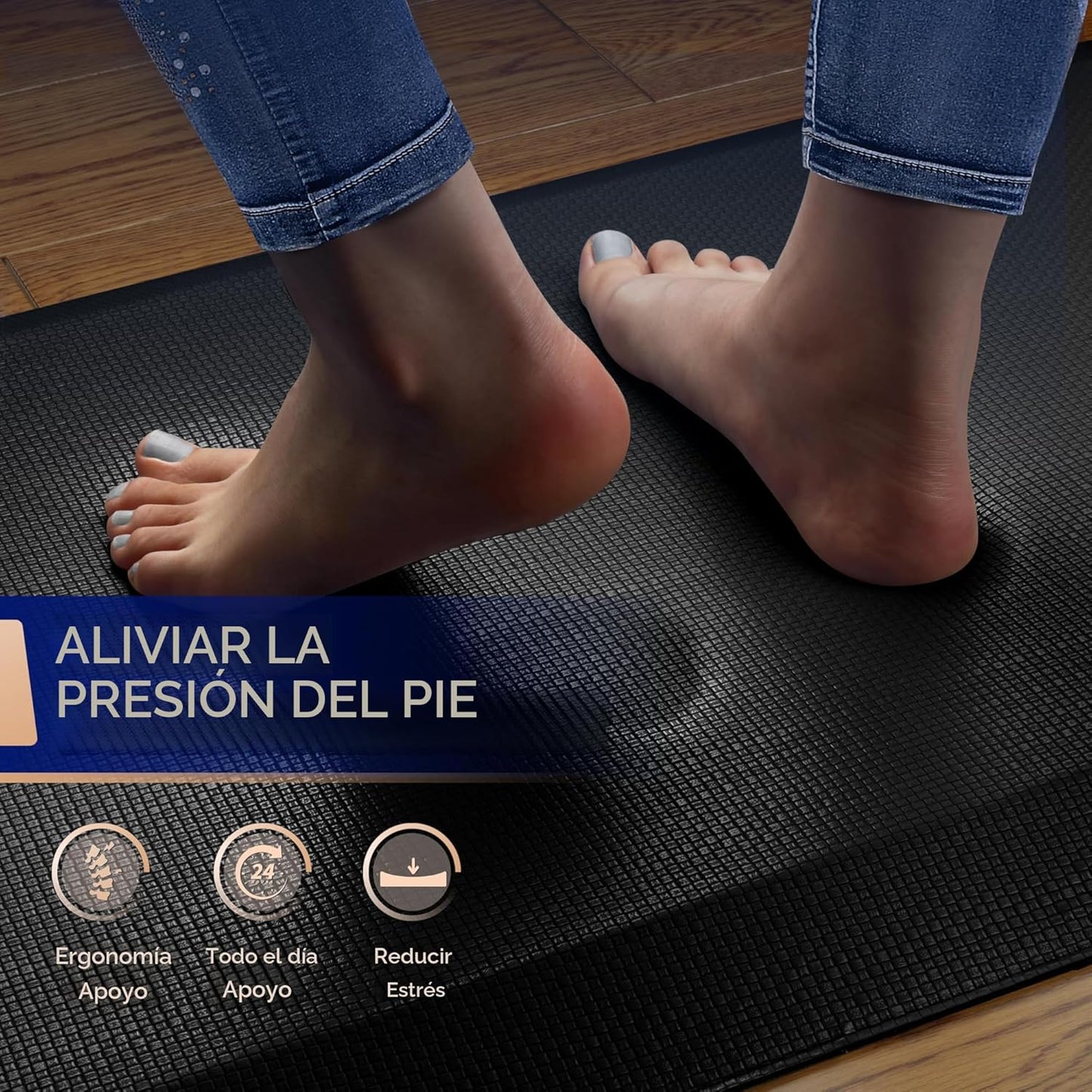 Tapete antifatiga ergonómico espuma viscoelástica 24x