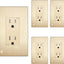 Toma corriente decorativa para niños 15A 125V oro cepillado