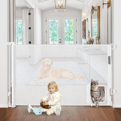 Puerta retráctil para perros y gatos de 80"