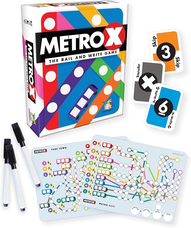 Set ferrocarril y escritura Metro X