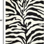 Alfombra Shag Cebras Marfil y Negro 5'3x7'6