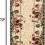 Alfombra área granja 2x6ft 1" color crema/negro