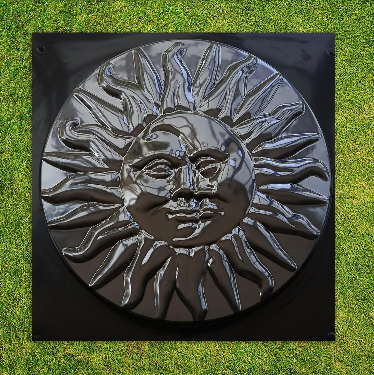 Molde hormigón adoquines piedra sol luna jardín