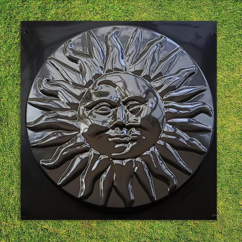 Molde piedras jardín sol y luna concreto