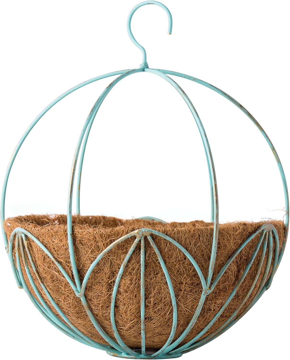 Cesta colgante metal decorativa para hogar patio jardín