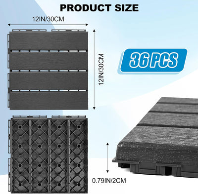 Azulejos plástico 12x12pulg pack 36 impermeables