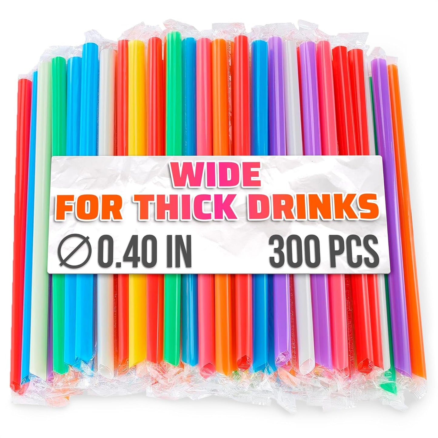 300 Pajas Anchos para Batidos Fríos y Calientes Boba