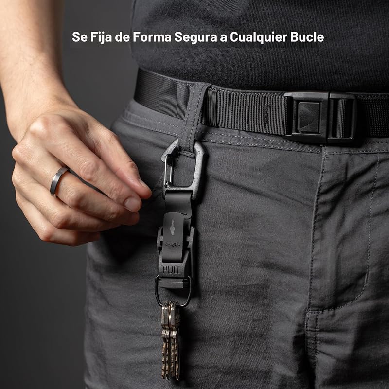 Carabiner magnético para llaves y cinturón EDC táctico