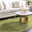 Alfombra rectangular verde claro/marfil 2'2"x3'1"
