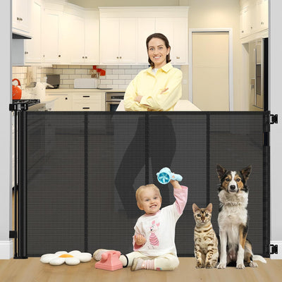 Puerta retráctil perro reforzada 42x80 pulg para bebé