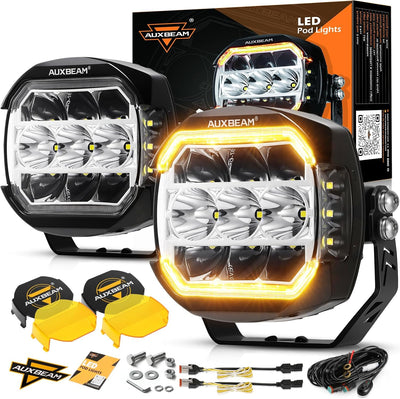 Luces LED todoterreno 5pulg laterales 270° DRL señal giro 174W