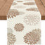 Camino mesa dalia marrón café con pompón geométrico 13x90pulg