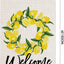 Corona limón 28x40" bandera arpillera doble cara jardín