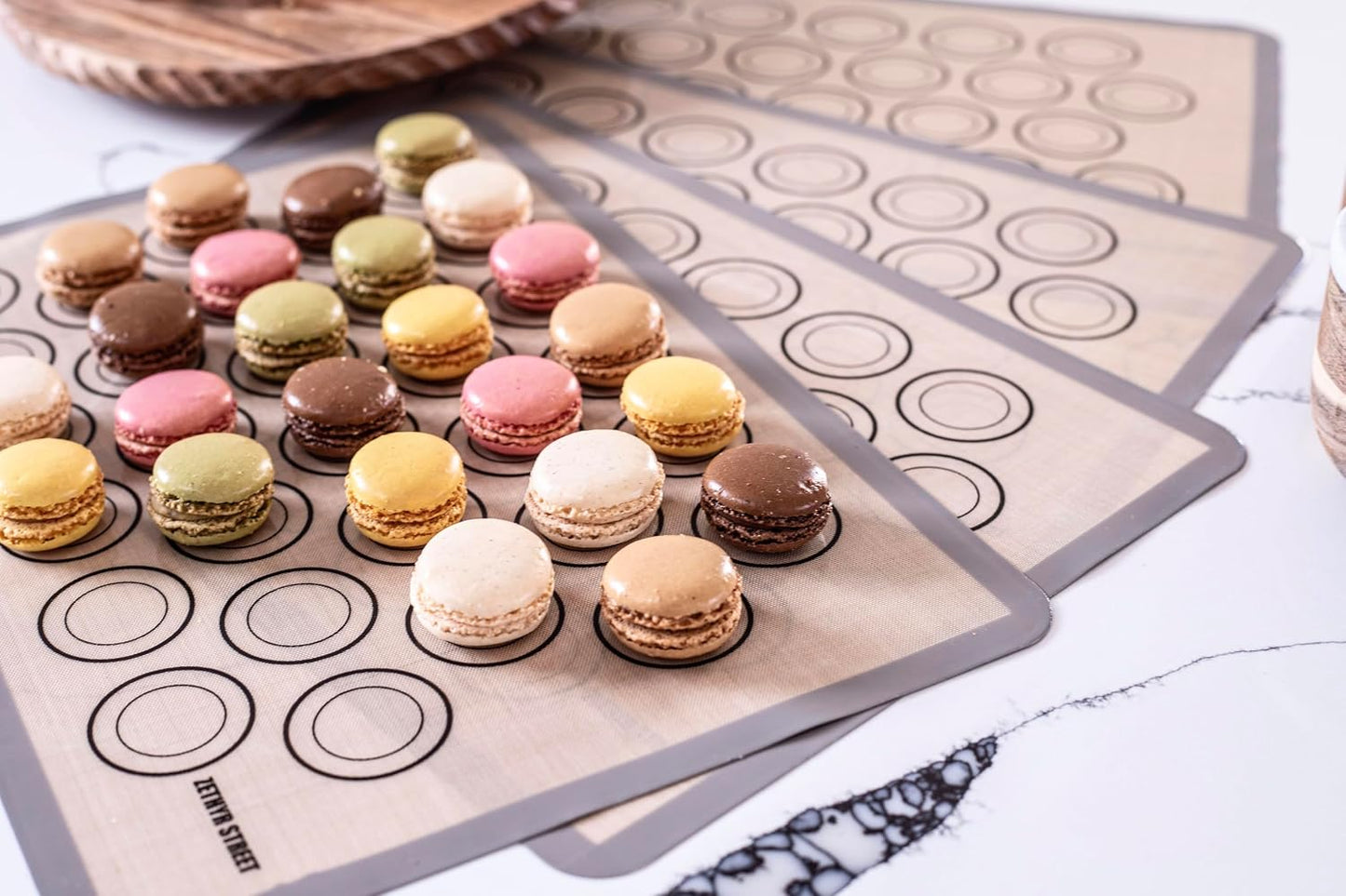Alfombrilla silicona para hornear macarons antiadherente