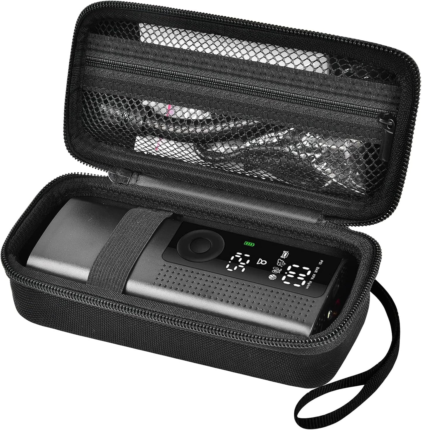 Funda compresor aire 120 PSI con USB y accesorios