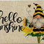 Tapete girasol antideslizante 17x29pulg decorativo entrada cocina