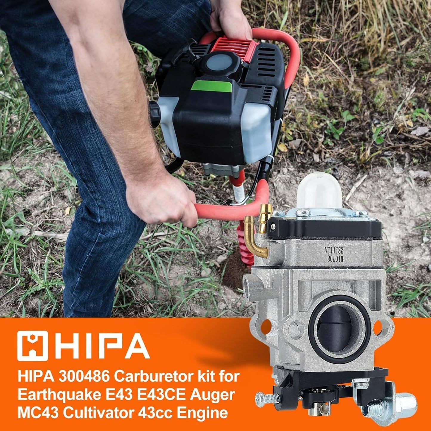 Carburador 43cc para Taladro Earthquake MC43 E43 MD43