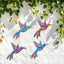 Arte pared colibrí metal 4 Pzas para jardín y balcón