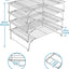 4 Pzas Estantes Hornear 15x10pulg Acero Inox Apilables