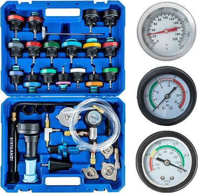 Kit probador presión refrigerante 34 pzas adaptadores