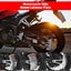 Placa matrícula curva cromada para moto con luz LED y freno