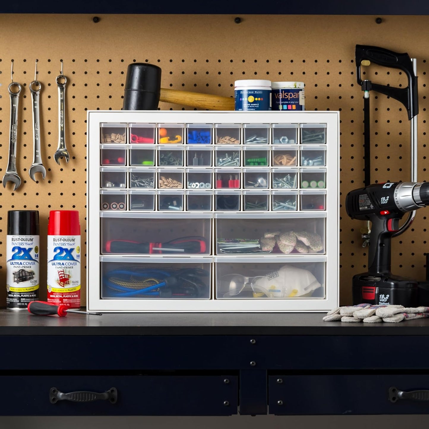 Organiz. herramientas 36 cajones para hardware y electrónica
