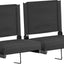 2 Sillas Estadio Acolchadas Plegables Negro 500lb