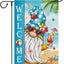 Bandera jardín gnomo 12x18pulg doble cara playa hawaii