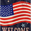 Bandera arpillera jardín Celebrate America
